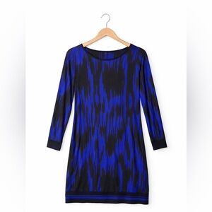 MICHAEL Michael Kors Blue and Black Long Sleeve Dress